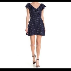 Kenedik Polka Dot Ruffle Mini Dress - NWT